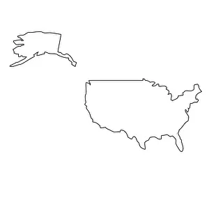 Outline, map of the USA