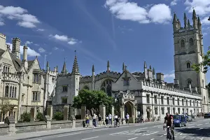 Oxford, Magdalen College in High Street and Great Tower from 1509