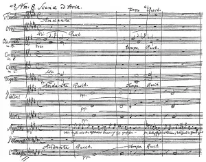 Page of sheet music from the romanic opera Der Freischuetz