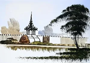 Pagoda by the Lake, Historical Landscape in Southeast Asia
