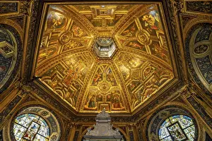 The painted dome of the pilgrimage church Chapel of Grace in Kevelaer