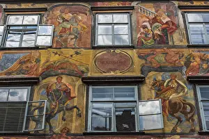 Painted house in the old town of Graz