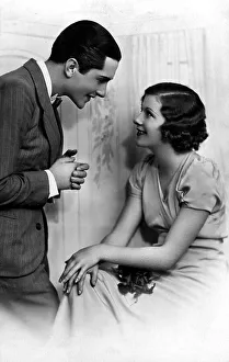 Pair, lovers flirting, around 1930