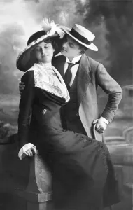Pair of lovers, historical image, ca. 1913