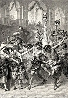 Pan and his attendants, Florentine carnival