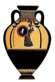 Panathenaic amphora, Athens, historical illustration