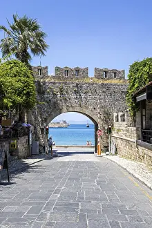 Panayia Blessed Virgin Mary Gate from the Middle Ages in the old town of the island of Rhodes
