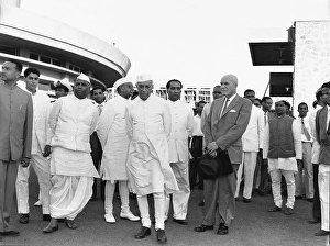 Pandit Jawaharlal Nehru, Dr Homi Bhabha dignitaries, opening BARC Atomic Reactor, Bombay, Mumbai, Maharashtra, India, Asia, 16th Jan 1961, Asia