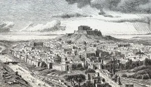 Panorama of Athens, ancient Greece