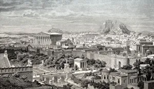 Panorama of Athens, ancient Greece
