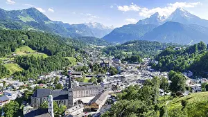 Panorama of Berchtesgaden with Watzmann