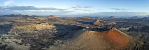 Panorama, Caldera Colorada volcano and Volcan de Las Nueces