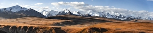 Panorama, Glaciated and snow-covered mountains
