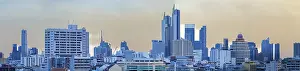 Category Buddhism Prints: Panorama from Golden Mount, skyline of Bangkok