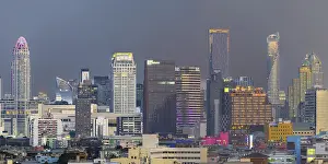 Panorama from Golden Mount, skyline of Bangkok