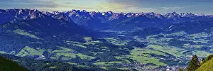 Category Mountain Landscapes Prints: Panorama from the Gruenten, 1738m