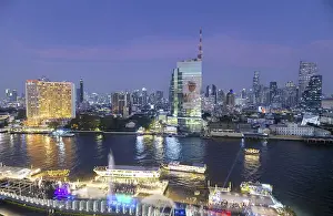 Framed Print : Panorama from IconSiam over Mae Chao Praya