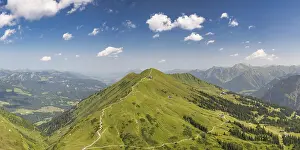 Category Mountain Landscapes Prints: Panorama from the Kanzelwand, 2058m to the Fellhorn