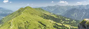 Category Mountain Landscapes Prints: Panorama from the Kanzelwand, 2058m to the Fellhorn