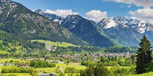 Category Mountain Landscapes Prints: Panorama from Kreben on Oberstdorf