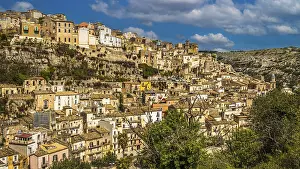 Panorama, mixture of houses, Baroque city of Ragusa