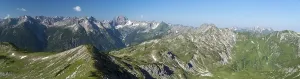 Panorama of a mountain range