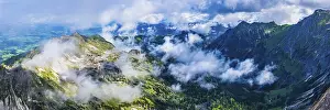 Category Mountain Landscapes Prints: Panorama from the Nebelhorn, 2224m