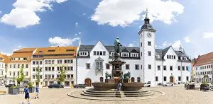 Framed Print : Panorama of Obermarkt with Council Pharmacy Framed Print : Panorama of Obermarkt with Council Pharmacy