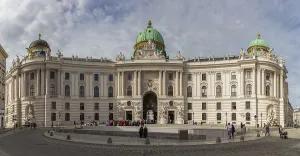 A panorama picture of The Hofburg