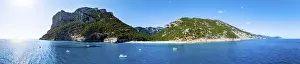 Panorama, picturesque rocky coast
