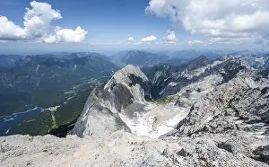 Panorama, rocky steep mountain landscape