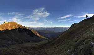 Panorama in the Scharnitztal valley with a view of the Wetterstein massif