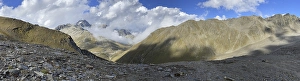 Category Mountain Landscapes Prints: Panorama, scree field on Taellistock