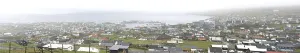 Panorama of Torshavn on the Faroe Islands as seen from the surrounding mountain