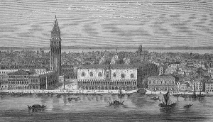 Panorama of Venice with Library
