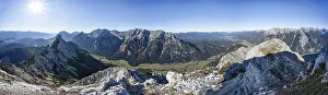 Panorama, view at the summit of the Grosse Arnspitze