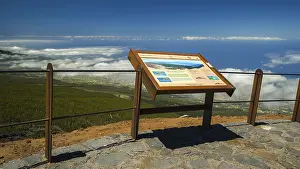 Category Mountain Landscapes Prints: Panorama of the west coast with trade wind clouds from the Mirador El Valle viewpoint
