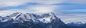 Category Mountain Landscapes Prints: Panorama of the Wetterstein mountains with Alpspitze 2628m and Zugspitze 2962m