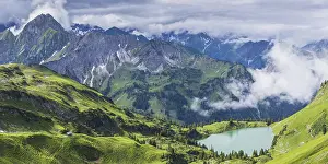 Category Mountain Landscapes Prints: Panorama from Zeigersattel to Seealpsee