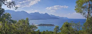 Framed Print : Panoramic Kemer coastal landscape
