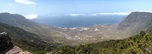 Panoramic from the Mirador of the municipality of La Frontera in the park of La Llania in El Hierro