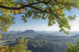 Panoramic view from the Bastei to the Lilienstein