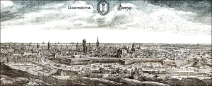 Panoramic view of Danzig or GdaNsk