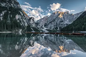 Panoramic view of the Dolomites in autumn