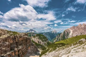 Panoramic view of the Dolomites, Italy, Europe