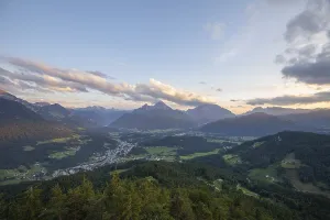 Panoramic view from the Kneifelspitze to Berchtesgaden