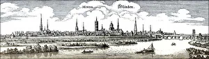 Panoramic view of Minden, 17th century