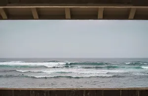 Panoramic view of people surfing at Hookipa Beach