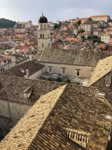 Panoramic view of red tiled roofs