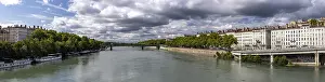 Panoramic view over the Rhone, Quai Andre Lassagne